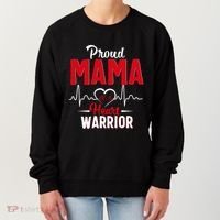 Proud Mama Of A Heart Warrior Chd Awareness Gift Cute Gift Women's Sweatshirt thumb 0