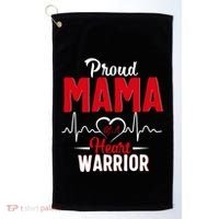 Proud Mama Of A Heart Warrior Chd Awareness Gift Cute Gift Golf Towel thumb 0