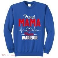 Proud Mama Of A Heart Warrior Chd Awareness Gift Cute Gift Sweatshirt thumb 0