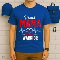 Proud Mama Of A Heart Warrior Chd Awareness Gift Cute Gift T-Shirt thumb 6