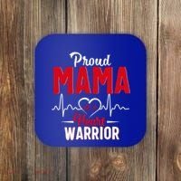 Proud Mama Of A Heart Warrior Chd Awareness Gift Cute Gift Coaster thumb 0