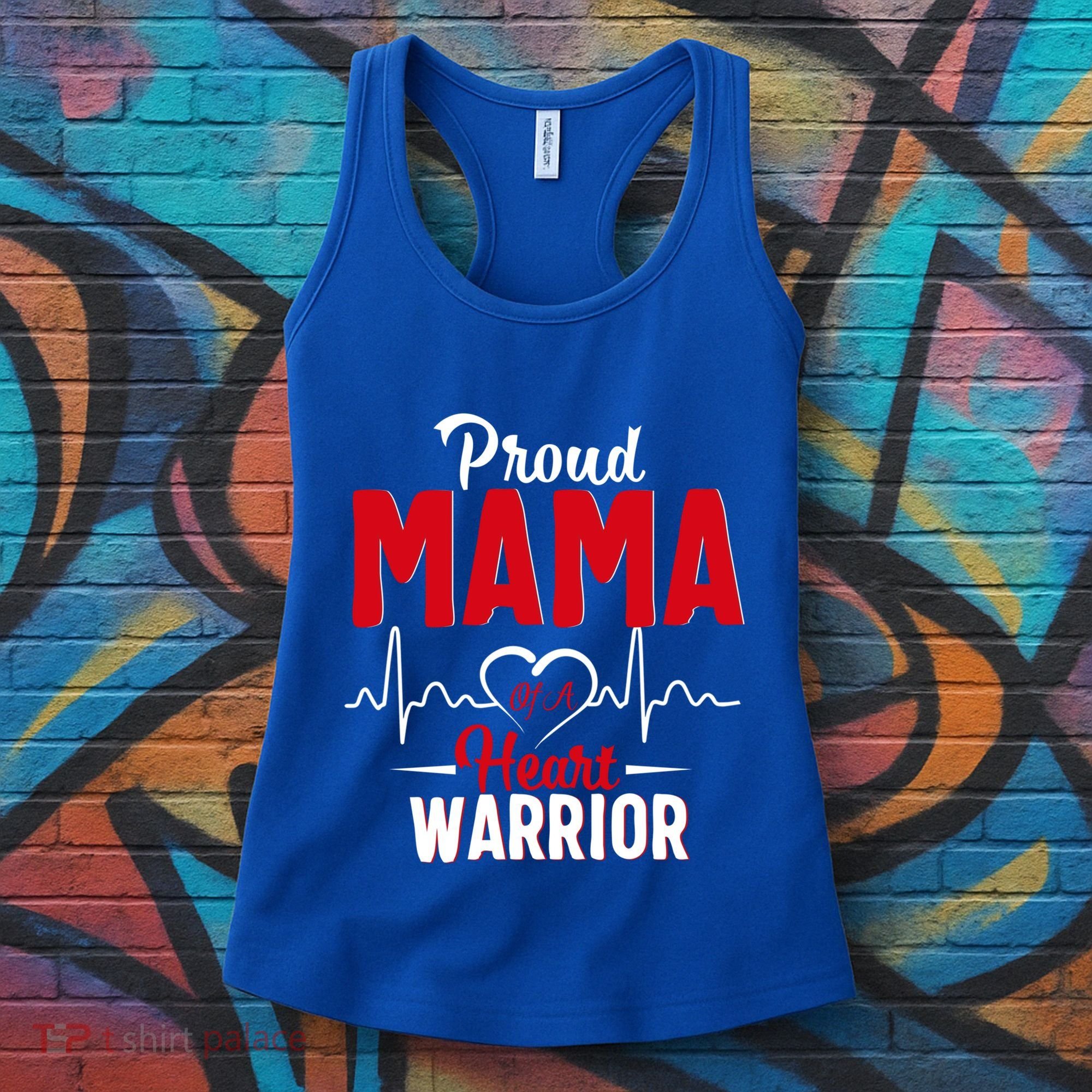 Proud Mama Of A Heart Warrior Chd Awareness Gift Cute Gift Women's Tank Top