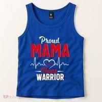 Proud Mama Of A Heart Warrior Chd Awareness Gift Cute Gift Tank Top thumb 2