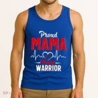 Proud Mama Of A Heart Warrior Chd Awareness Gift Cute Gift Tank Top thumb 3