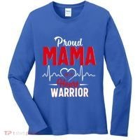 Proud Mama Of A Heart Warrior Chd Awareness Gift Cute Gift Women's Long Sleeve Shirt thumb 0