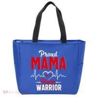 Proud Mama Of A Heart Warrior Chd Awareness Gift Cute Gift Tote Bag thumb 0