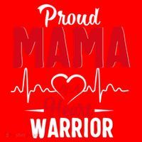 Proud Mama Of A Heart Warrior Chd Awareness Gift Cute Gift Santa Hat thumb 1