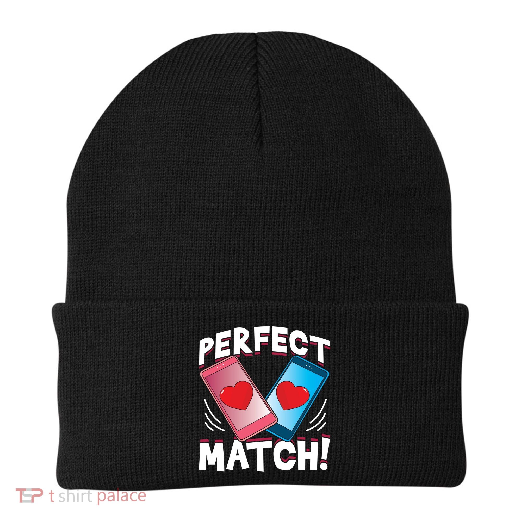 Perfect Match Online Dating Valentine's Day Couple Matching Gift Beanie