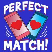 Perfect Match Online Dating Valentine's Day Couple Matching Gift Hoodie thumb 2