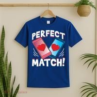 Perfect Match Online Dating Valentine's Day Couple Matching Gift T-Shirt thumb 2