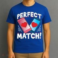Perfect Match Online Dating Valentine's Day Couple Matching Gift T-Shirt thumb 3