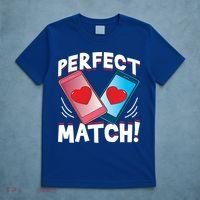 Perfect Match Online Dating Valentine's Day Couple Matching Gift T-Shirt thumb 5