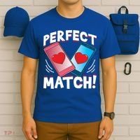 Perfect Match Online Dating Valentine's Day Couple Matching Gift T-Shirt thumb 6