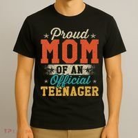Proud Mom Of Nager 13th Birthday Gift T-Shirt thumb 3