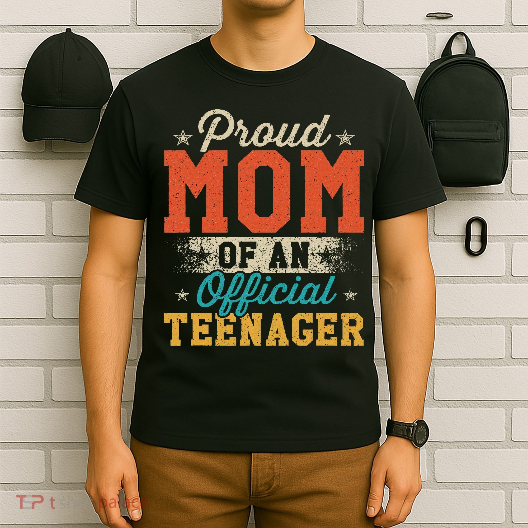 Proud Mom Of Nager 13th Birthday Gift T-Shirt