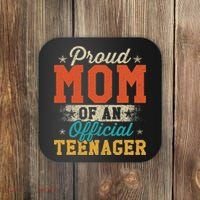 Proud Mom Of Nager 13th Birthday Gift Coaster thumb 0