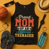 Proud Mom Of Nager 13th Birthday Gift Tank Top thumb 4