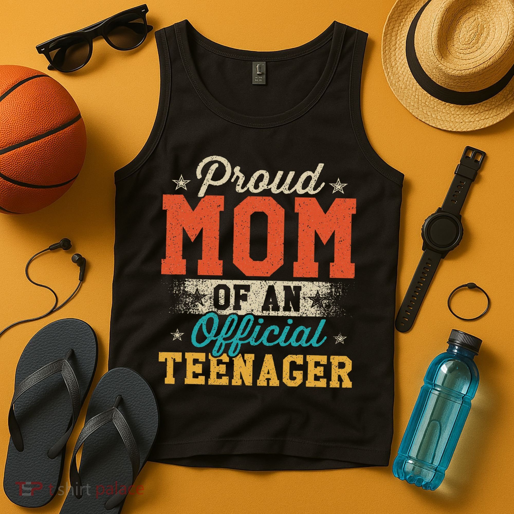 Proud Mom Of Nager 13th Birthday Gift Tank Top