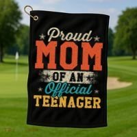 Proud Mom Of Nager 13th Birthday Gift Golf Towel thumb 1