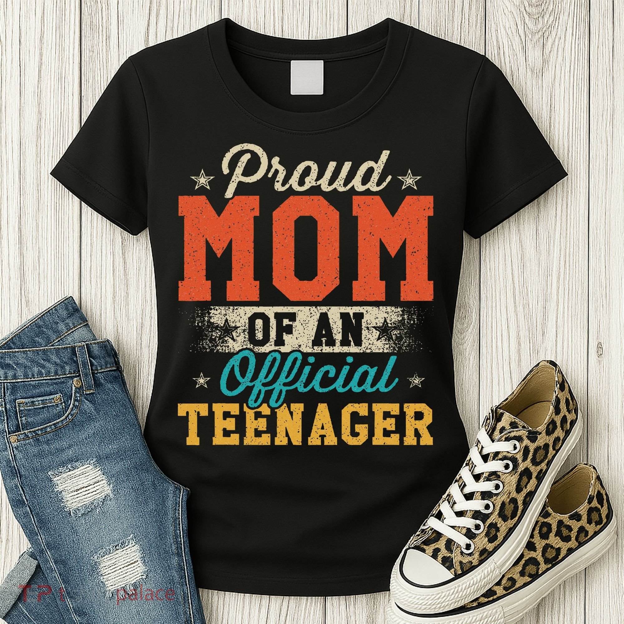 Proud Mom Of Nager 13th Birthday Gift Women's T-Shirt