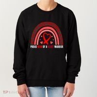 Proud Mom Of A Heart Warrior Chd Awareness Cool Gift Women's Sweatshirt thumb 0