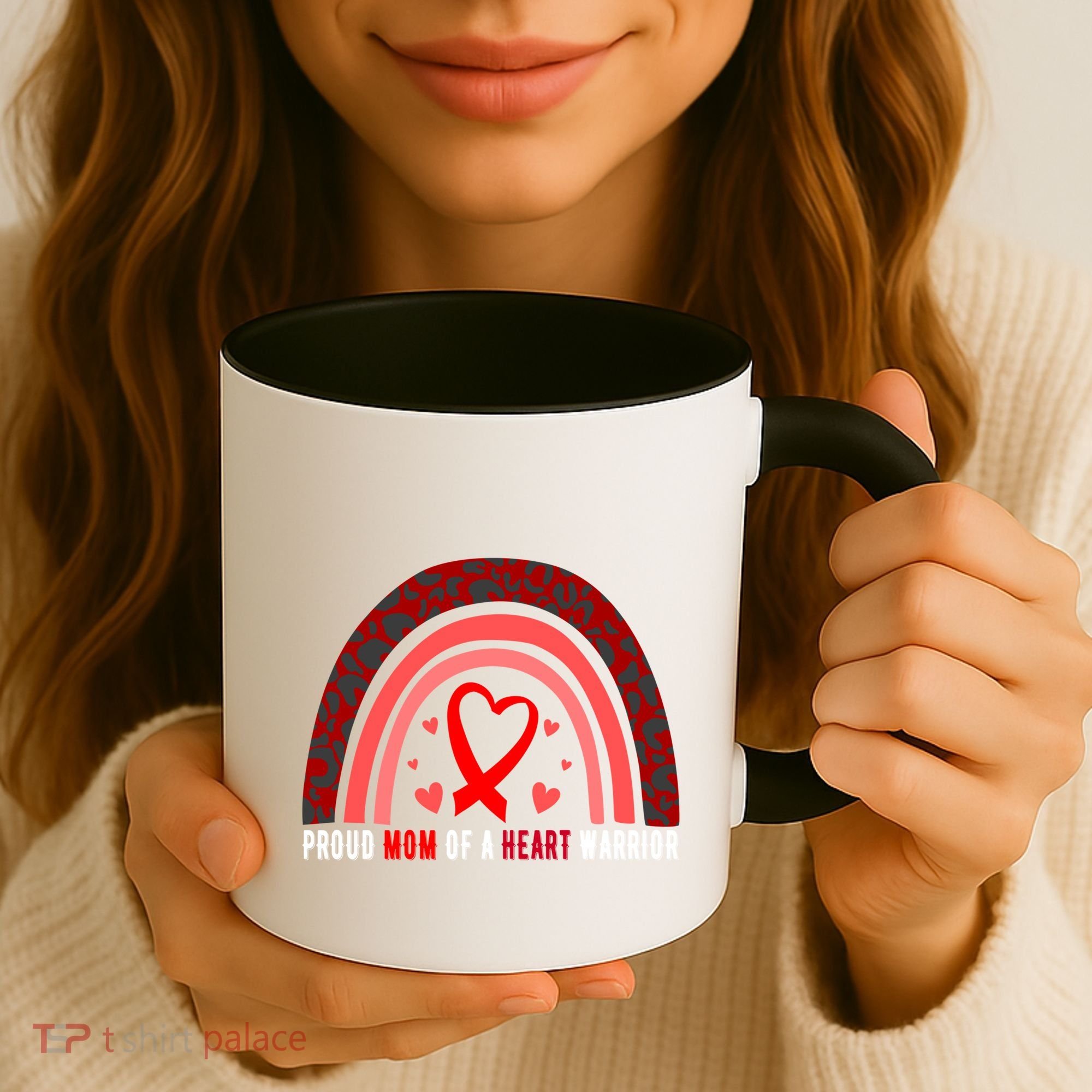 Proud Mom Of A Heart Warrior Chd Awareness Cool Gift Coffee Mug
