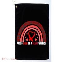 Proud Mom Of A Heart Warrior Chd Awareness Cool Gift Golf Towel thumb 0