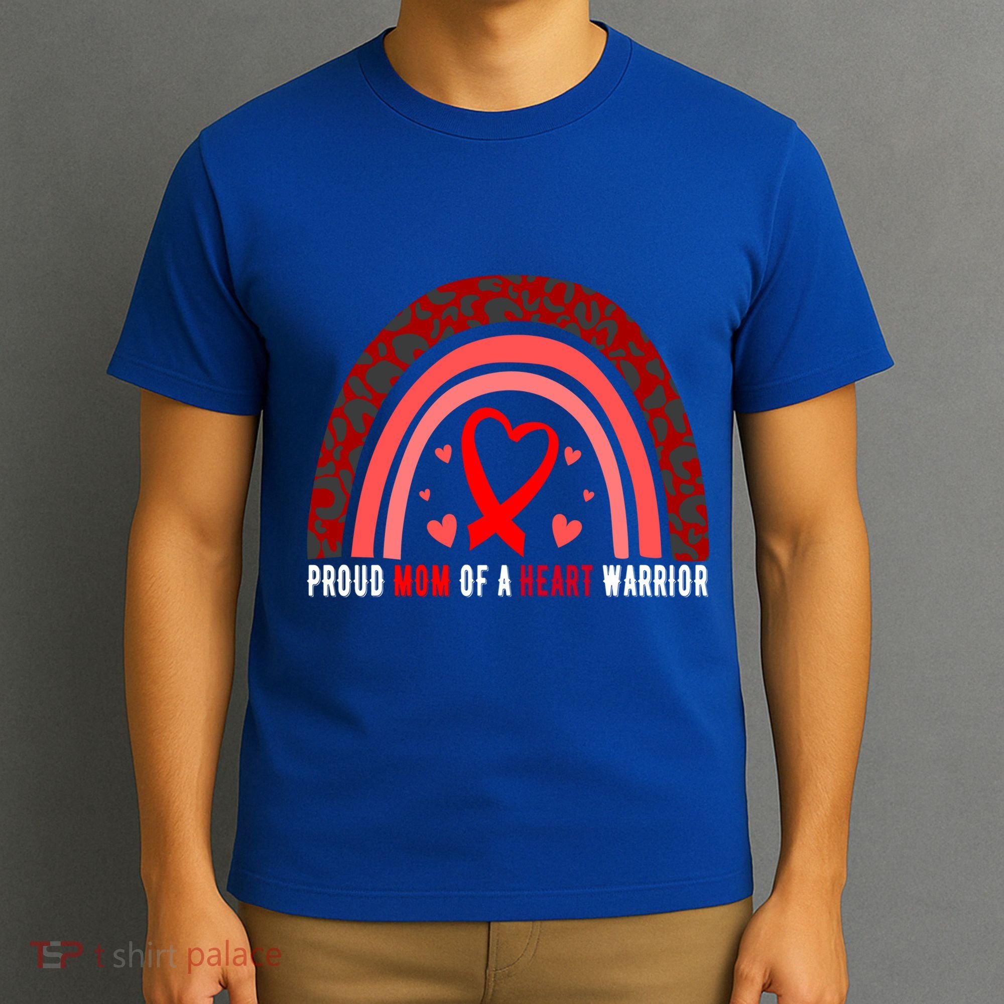 Proud Mom Of A Heart Warrior Chd Awareness Cool Gift T-Shirt