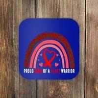 Proud Mom Of A Heart Warrior Chd Awareness Cool Gift Coaster thumb 0