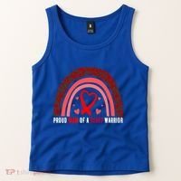 Proud Mom Of A Heart Warrior Chd Awareness Cool Gift Tank Top thumb 2