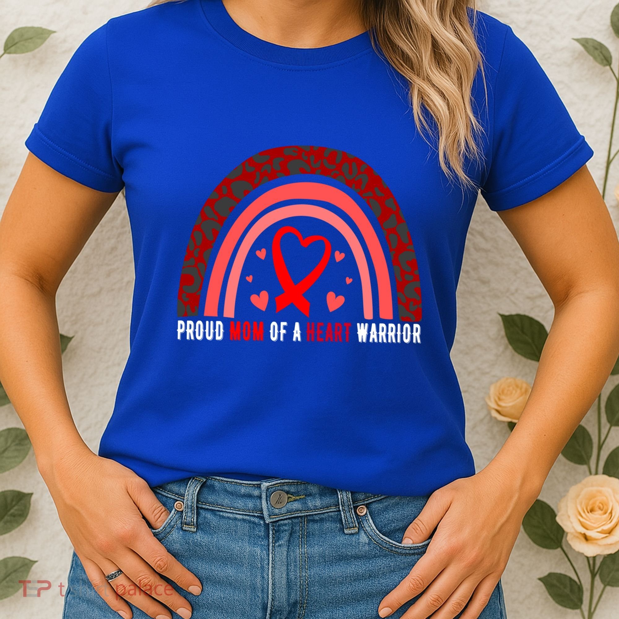 Proud Mom Of A Heart Warrior Chd Awareness Cool Gift Women's T-Shirt
