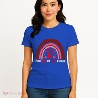 Proud Mom Of A Heart Warrior Chd Awareness Cool Gift Women's T-Shirt thumb 4
