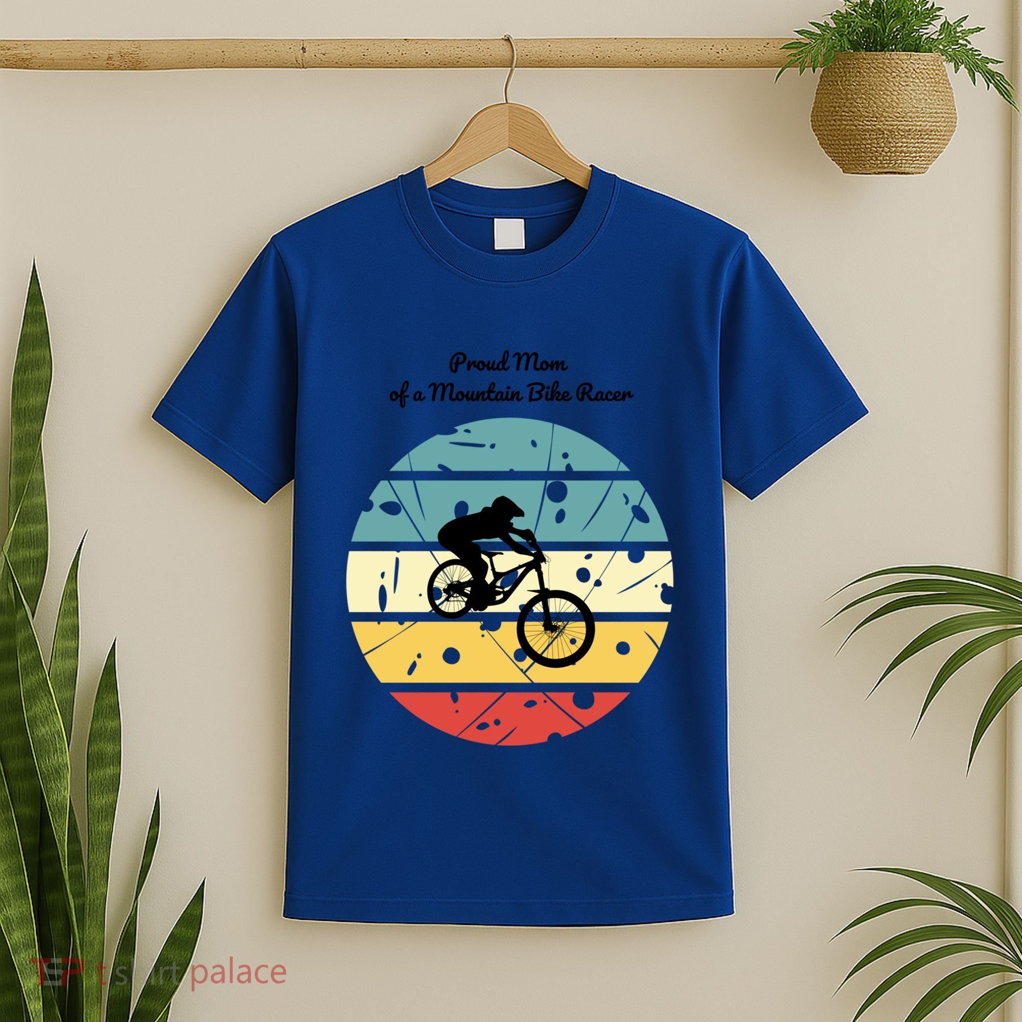 Proud Mom Of A Mountain Bike Racer Cool Gift T-Shirt