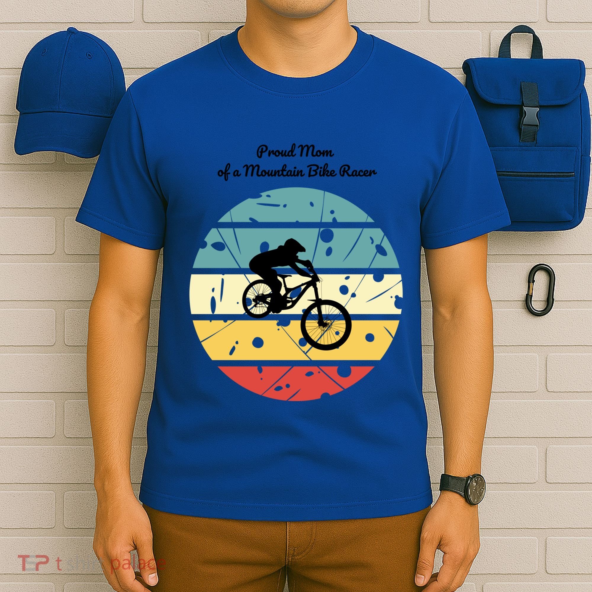 Proud Mom Of A Mountain Bike Racer Cool Gift T-Shirt