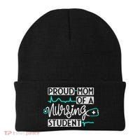 Proud Mom Of A Nursing Student Future RN Daughter Nurses Mom Beanie thumb 0