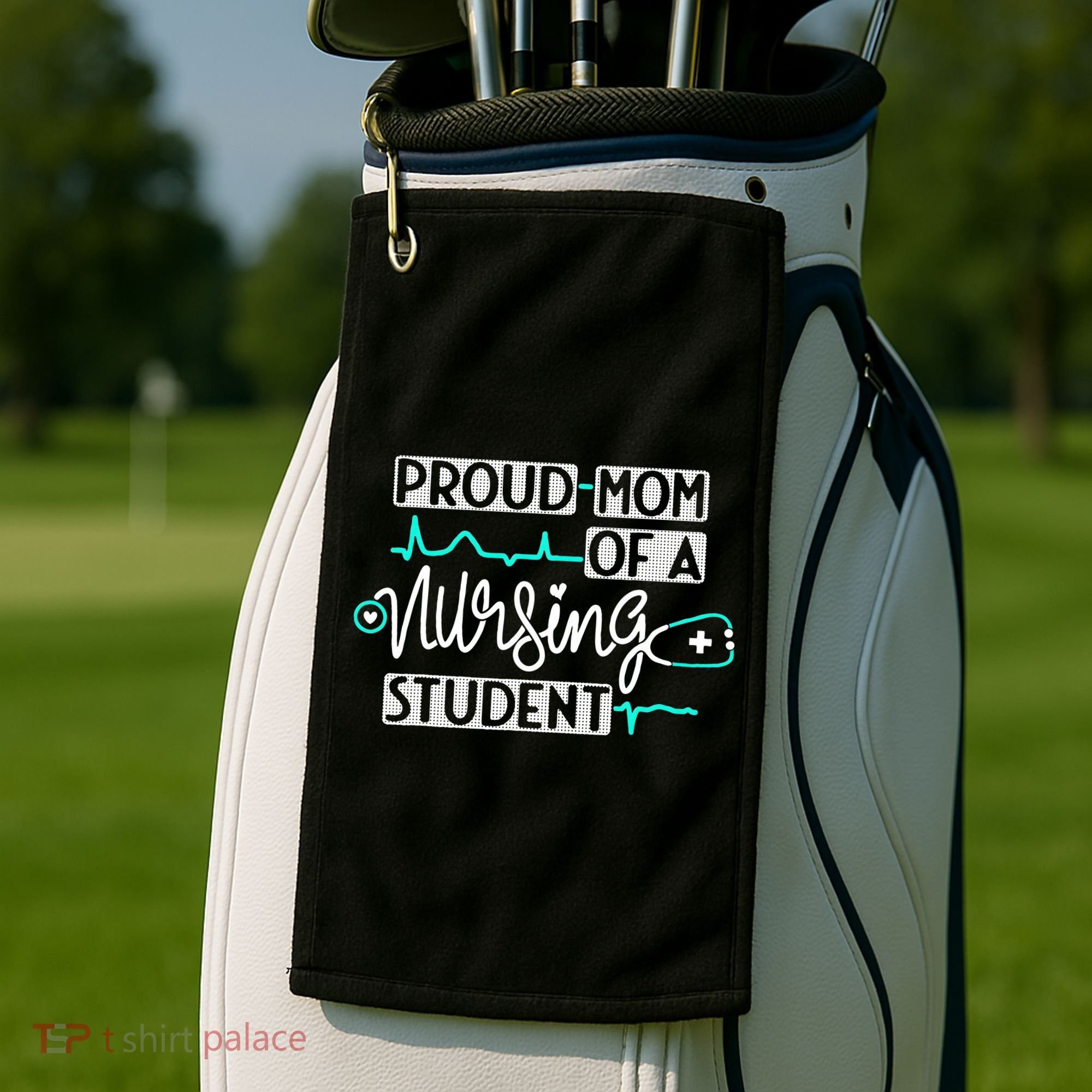 Proud Mom Of A Nursing Student Future RN Daughter Nurses Mom Golf Towel