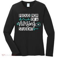 Proud Mom Of A Nursing Student Future RN Daughter Nurses Mom Women's Long Sleeve Shirt thumb 0