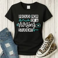 Proud Mom Of A Nursing Student Future RN Daughter Nurses Mom Women's T-Shirt thumb 3
