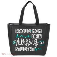 Proud Mom Of A Nursing Student Future RN Daughter Nurses Mom Tote Bag thumb 0