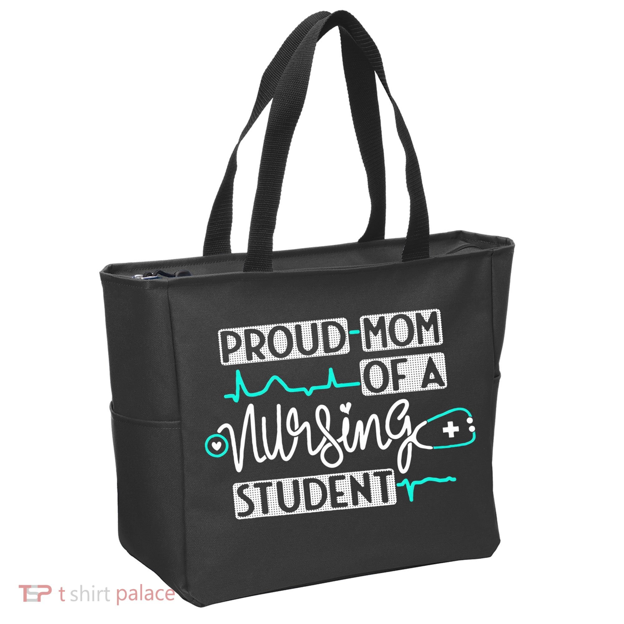 Proud Mom Of A Nursing Student Future RN Daughter Nurses Mom Tote Bag