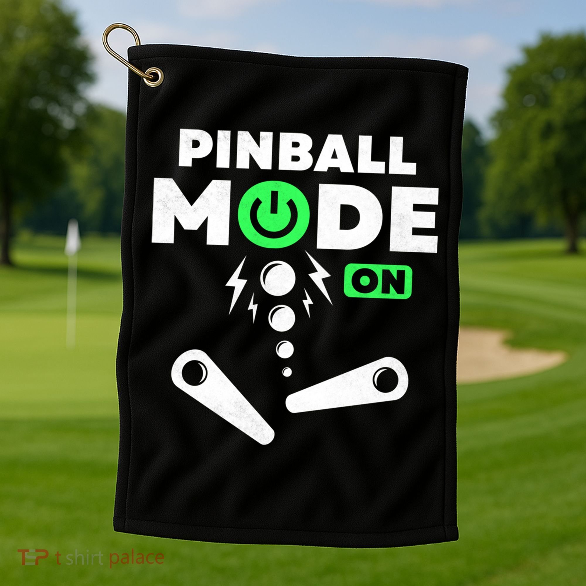Pinball Mode On 80s Retro Game Gift Golf Towel
