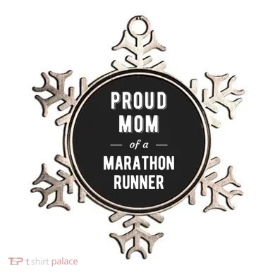 Proud Mom Of A Marathon Runner Funny Gift Ornament