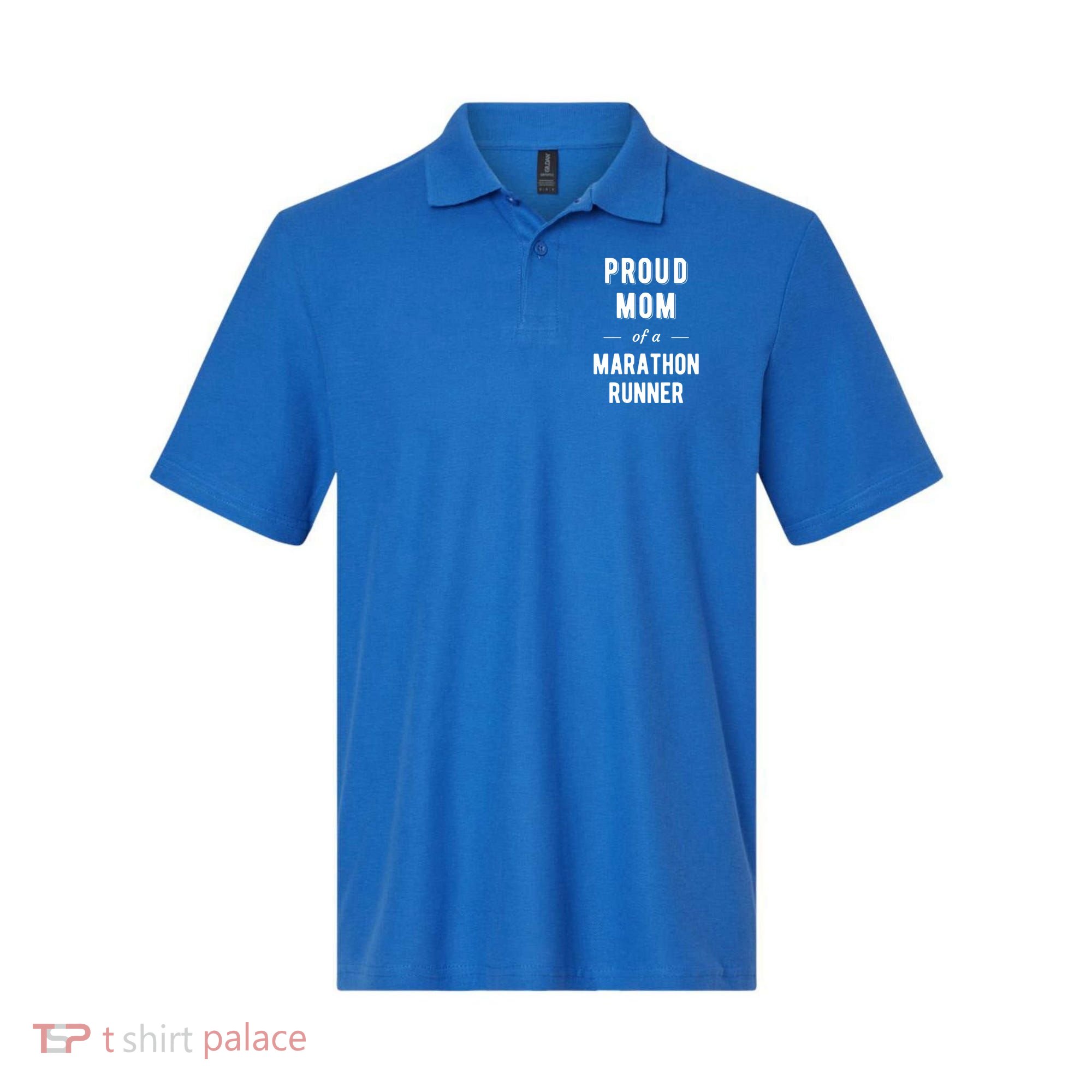 Proud Mom Of A Marathon Runner Funny Gift Polo