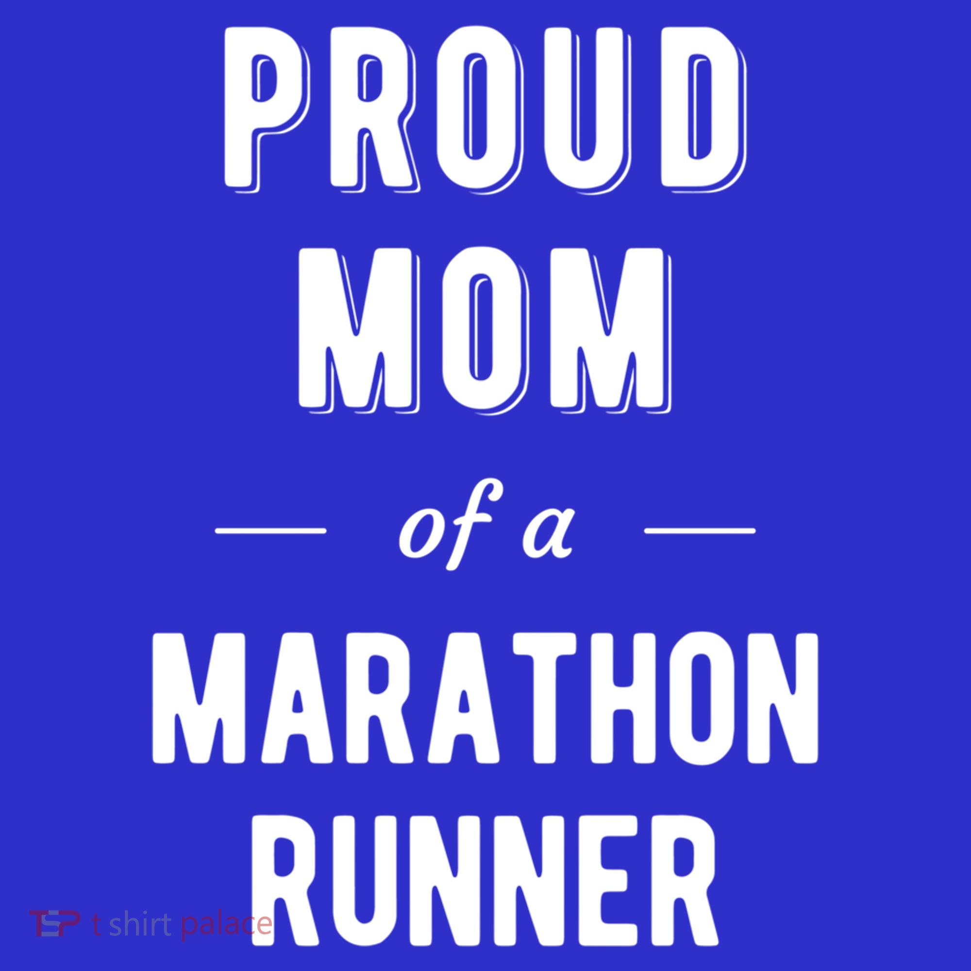 Proud Mom Of A Marathon Runner Funny Gift Polo