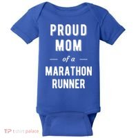 Proud Mom Of A Marathon Runner Funny Gift Baby Bodysuit thumb 0