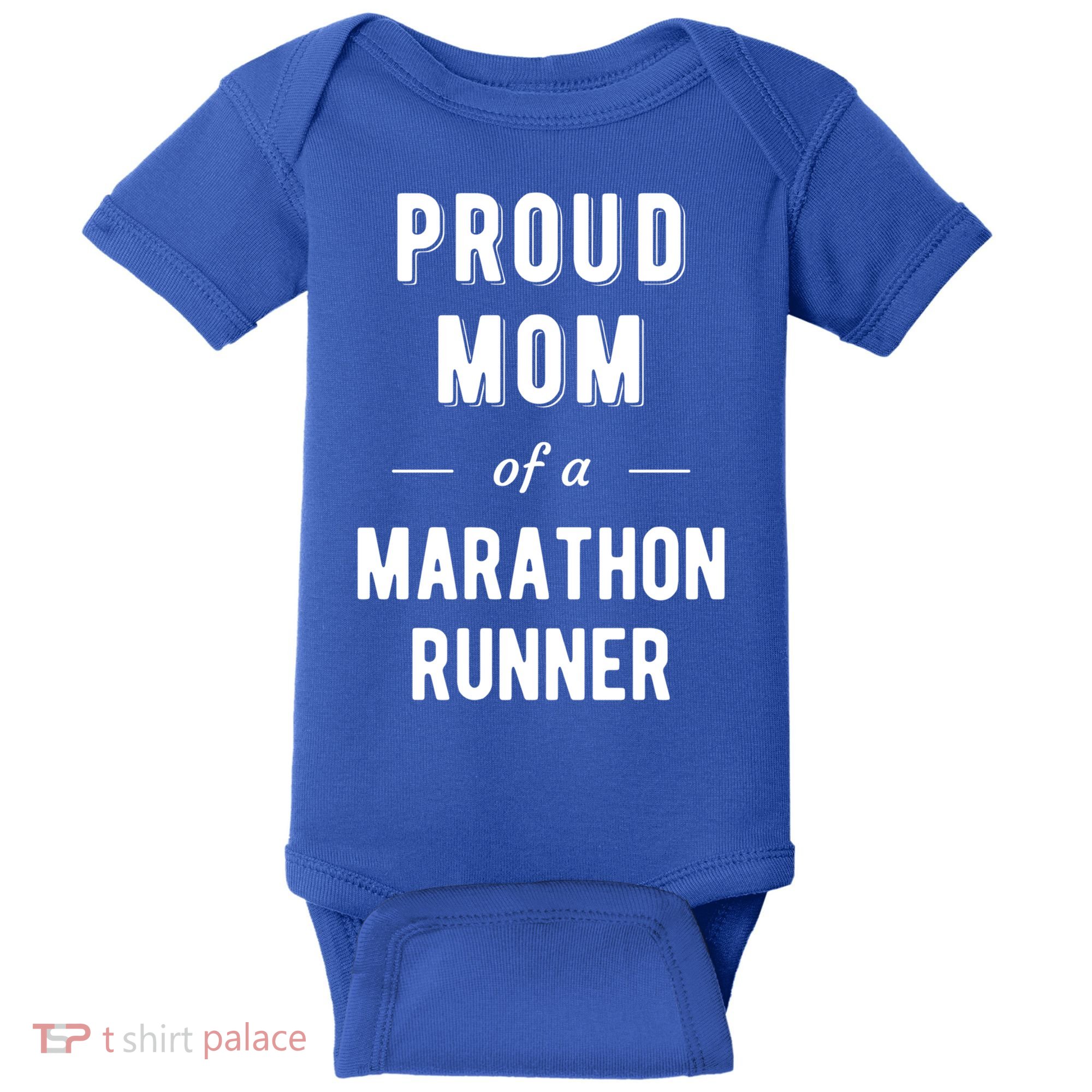 Proud Mom Of A Marathon Runner Funny Gift Baby Bodysuit