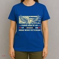 Proud Mom Of An Iraq War Veteran Military Vets Mother Funny Gift T-Shirt thumb 4
