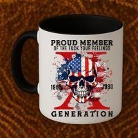 Proud Member Of Your Feelings Horror Skull X Generation Coffee Mug thumb 2