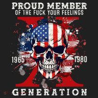 Proud Member Of Your Feelings Horror Skull X Generation Beanie thumb 2