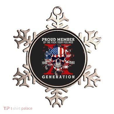 Proud Member Of Your Feelings Horror Skull X Generation Ornament